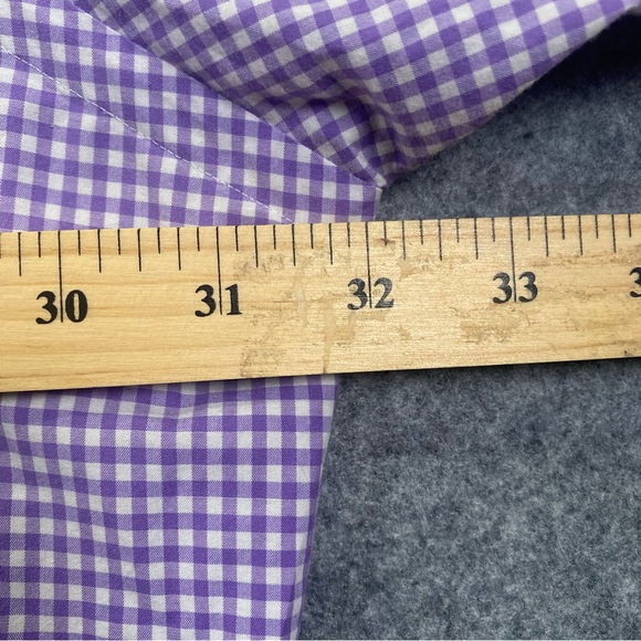 Polo Ralph Lauren Purple Gingham Men's Dress Shirt Classic Fit Long Sleeve 3XLT - Picture 11 of 12